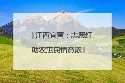 江西宜黄：志愿红助农惠民情意浓