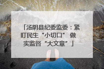 汤阴县纪委监委：紧盯民生“小切口” 做实监督“大文章”