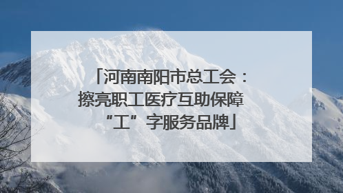 河南南阳市总工会：擦亮职工医疗互助保障“工”字服务品牌