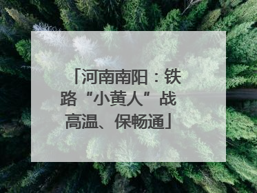 河南南阳：铁路“小黄人”战高温、保畅通