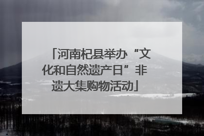 河南杞县举办“文化和自然遗产日”非遗大集购物活动