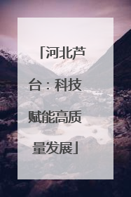 河北芦台：科技赋能高质量发展