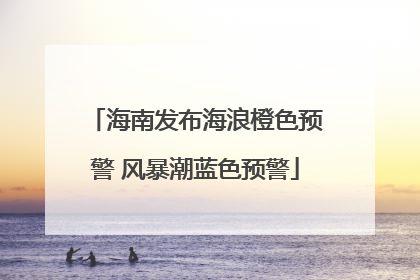 海南发布海浪橙色预警 风暴潮蓝色预警