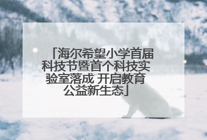 海尔希望小学首届科技节暨首个科技实验室落成 开启教育公益新生态
