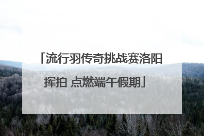 流行羽传奇挑战赛洛阳挥拍 点燃端午假期