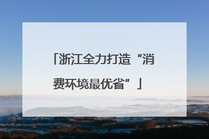 浙江全力打造“消费环境最优省”