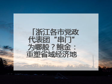浙江各市党政代表团“串门”为哪般？鲍金：重塑省域经济地理的破题之道
