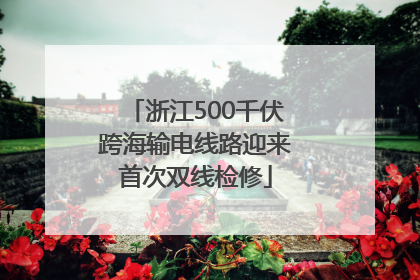 浙江500千伏跨海输电线路迎来首次双线检修