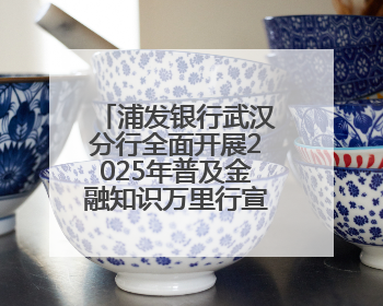 浦发银行武汉分行全面开展2025年普及金融知识万里行宣传活动