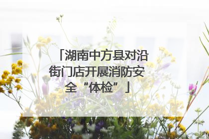 湖南中方县对沿街门店开展消防安全“体检”