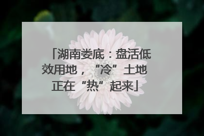 湖南娄底：盘活低效用地，“冷”土地正在“热”起来