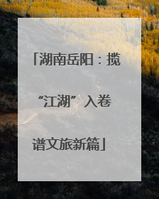 湖南岳阳：揽“江湖”入卷 谱文旅新篇