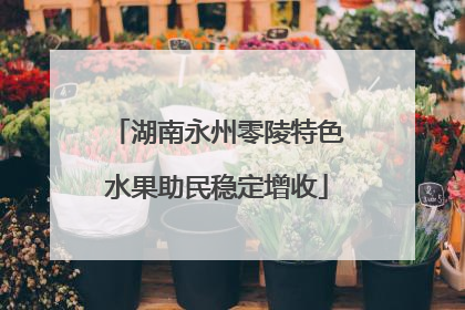 湖南永州零陵特色水果助民稳定增收