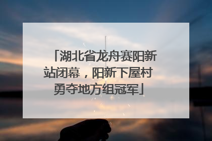 湖北省龙舟赛阳新站闭幕，阳新下屋村勇夺地方组冠军