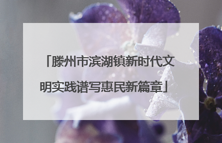 滕州市滨湖镇新时代文明实践谱写惠民新篇章