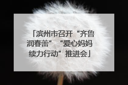 滨州市召开“齐鲁润春蕾”“爱心妈妈续力行动”推进会