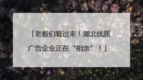 老板们看过来！湖北优质广告企业正在“相亲”！