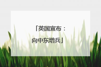 英国宣布：向中东增兵