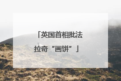 英国首相批法拉奇“画饼”