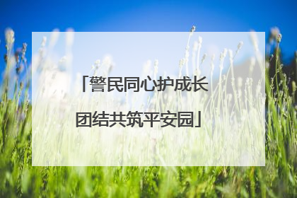 警民同心护成长 团结共筑平安园