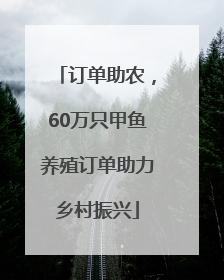 订单助农，60万只甲鱼养殖订单助力乡村振兴