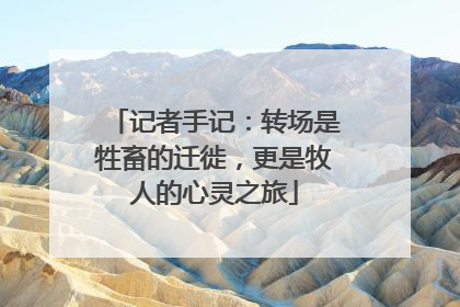记者手记：转场是牲畜的迁徙，更是牧人的心灵之旅