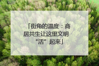 街角的温度：商居共生让这里文明“活”起来