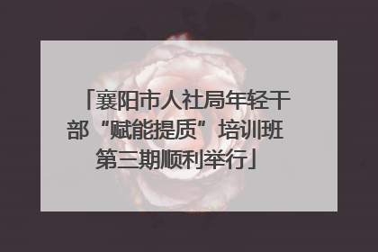 襄阳市人社局年轻干部“赋能提质”培训班第三期顺利举行