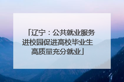 辽宁：公共就业服务进校园促进高校毕业生高质量充分就业