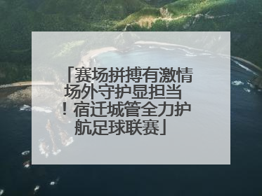 赛场拼搏有激情 场外守护显担当！宿迁城管全力护航足球联赛