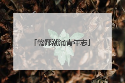 赣鄱潮涌青年志