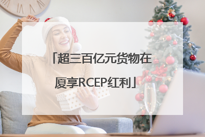 超三百亿元货物在厦享RCEP红利