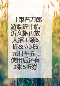 跟着刀郎游临沂｜临沂文旅再放大招！领6折&立减5元打车券，使用后还有2张5折券免费领！