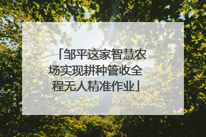 邹平这家智慧农场实现耕种管收全程无人精准作业