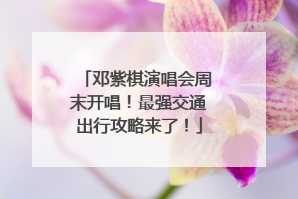 邓紫棋演唱会周末开唱！最强交通出行攻略来了！