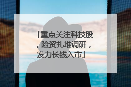 重点关注科技股，险资扎堆调研，发力长钱入市