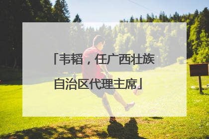 韦韬，任广西壮族自治区代理主席