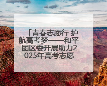 青春志愿行 护航高考梦——和平团区委开展助力2025年高考志愿服务活动