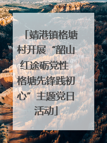 靖港镇格塘村开展“韶山红途砺党性 格塘先锋践初心”主题党日活动