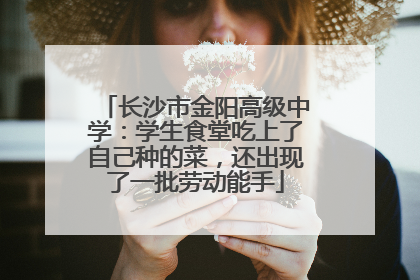 长沙市金阳高级中学：学生食堂吃上了自己种的菜，还出现了一批劳动能手