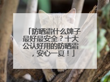 防晒霜什么牌子最好最安全？十大公认好用的防晒霜，安心一夏！
