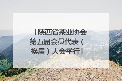 陕西省茶业协会第五届会员代表（换届）大会举行