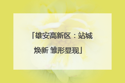 雄安高新区：站城焕新 雏形显现