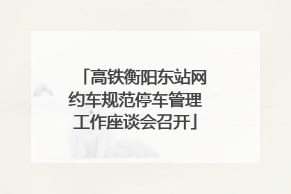 高铁衡阳东站网约车规范停车管理工作座谈会召开