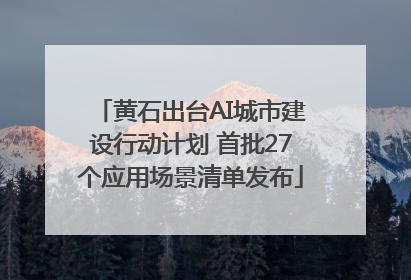 黄石出台AI城市建设行动计划 首批27个应用场景清单发布