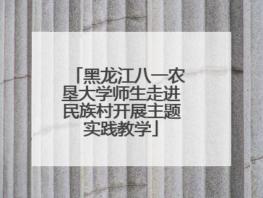 黑龙江八一农垦大学师生走进民族村开展主题实践教学
