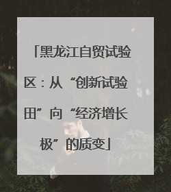黑龙江自贸试验区：从“创新试验田”向“经济增长极”的质变