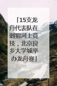 15支龙舟代表队在刺猬河上竞技，北京良乡大学城举办龙舟赛