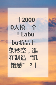 20000人抢一个！Labubu新品上架秒空，谁在制造“饥饿感”？