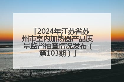 2024年江苏省苏州市室内加热器产品质量监督抽查情况发布（第103期）